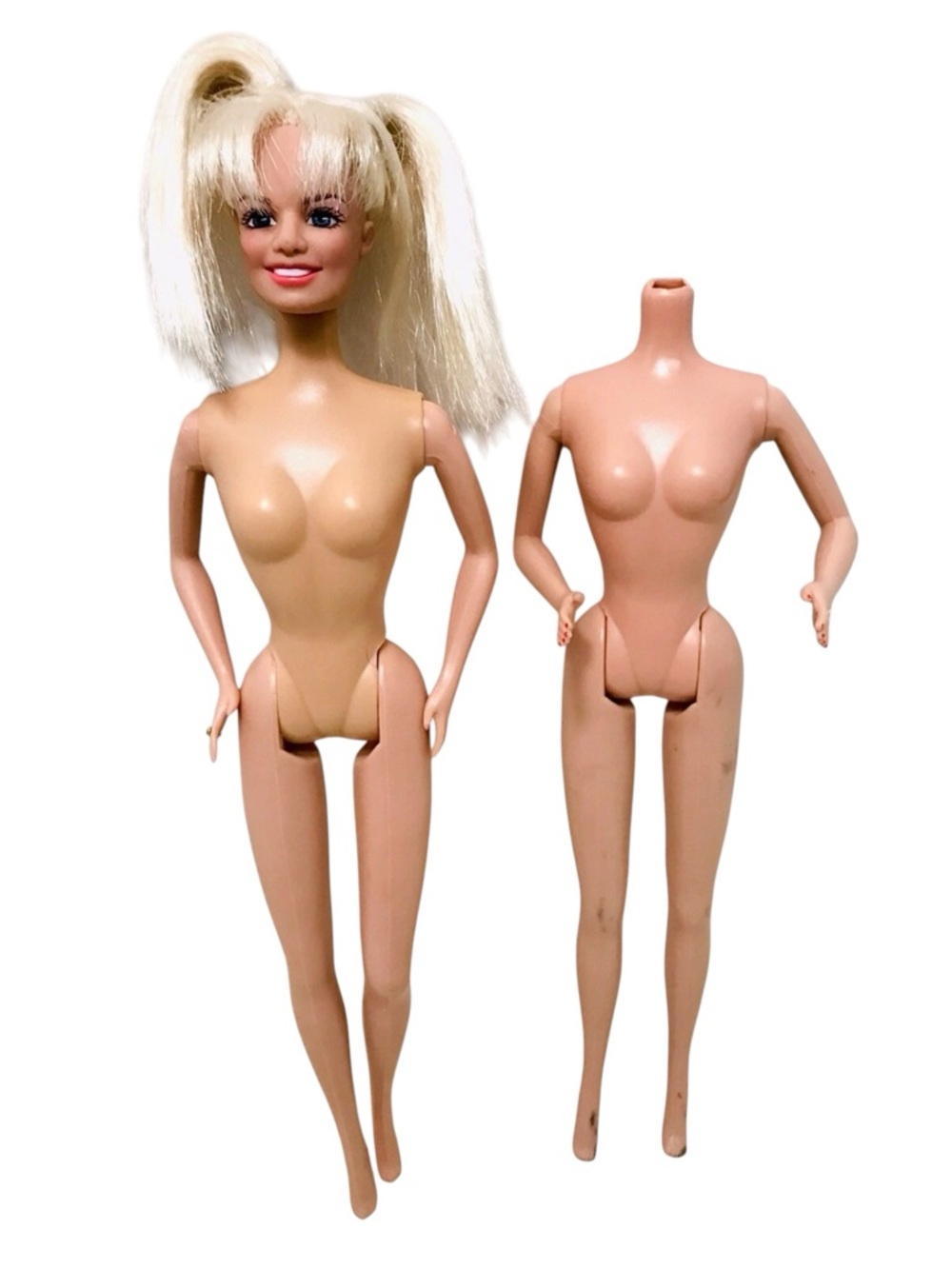 Galoob Spice Girls 1997 Ginger Spice & Baby Spice Nude Doll Bodies & Head Only